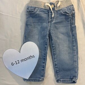 GAP - Blue Denim Pants with Grey Ribbed elastic Waistband